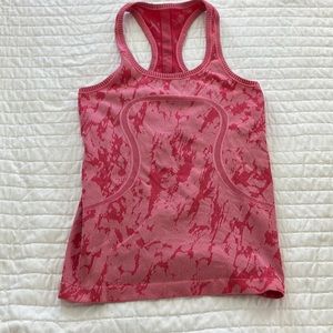 Sz 6 Lululemon swiftly tank pink camo
